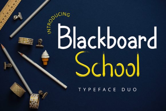 Blackboard School: A Playful Typeface for Editorial Design