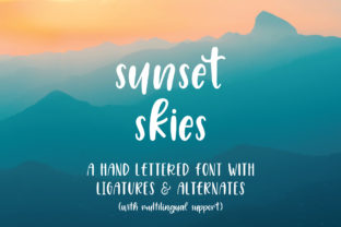 Sunset Skies Font: A Playful Sans Serif for Crafters
